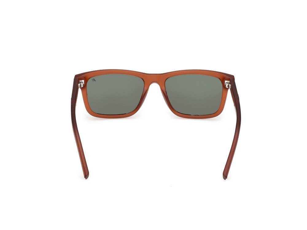Occhiali da sole K-Way KW0026 (43R) colore arancio scuro lucido forma rettangolare lenti verde polarizzato