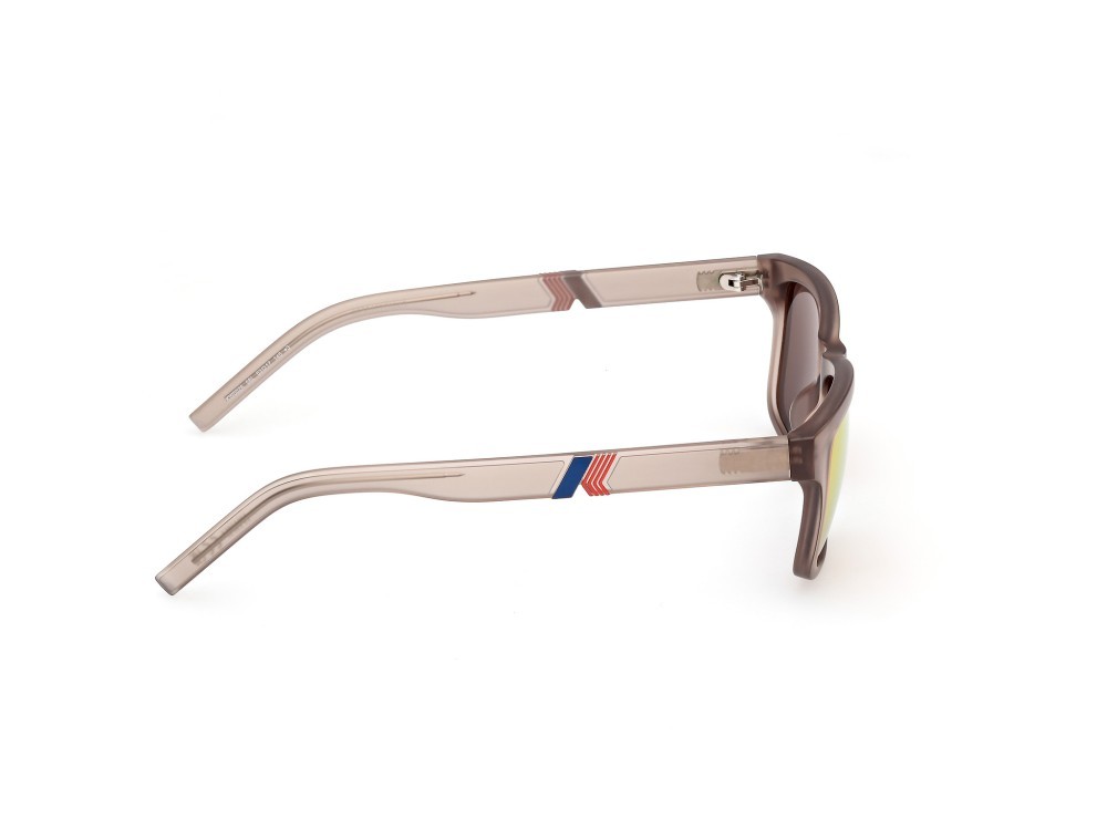 Occhiali da sole K-Way KW0026 (58L) colore beige opaco forma rettangolare lenti roviex specchiato