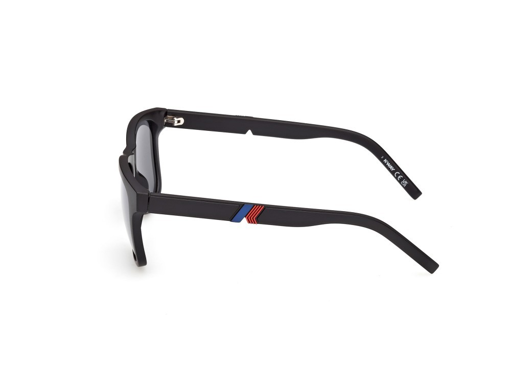 Occhiali da sole K-Way KW0027 (02A) colore nero opaco forma rotondo lenti fumo