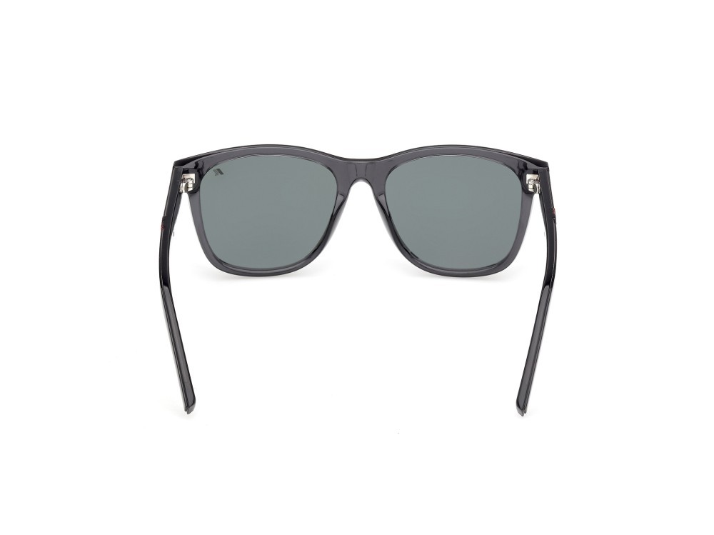 Occhiali da sole K-Way KW0027 (20Q) colore grigio lucido forma rotondo lenti verde specchiato