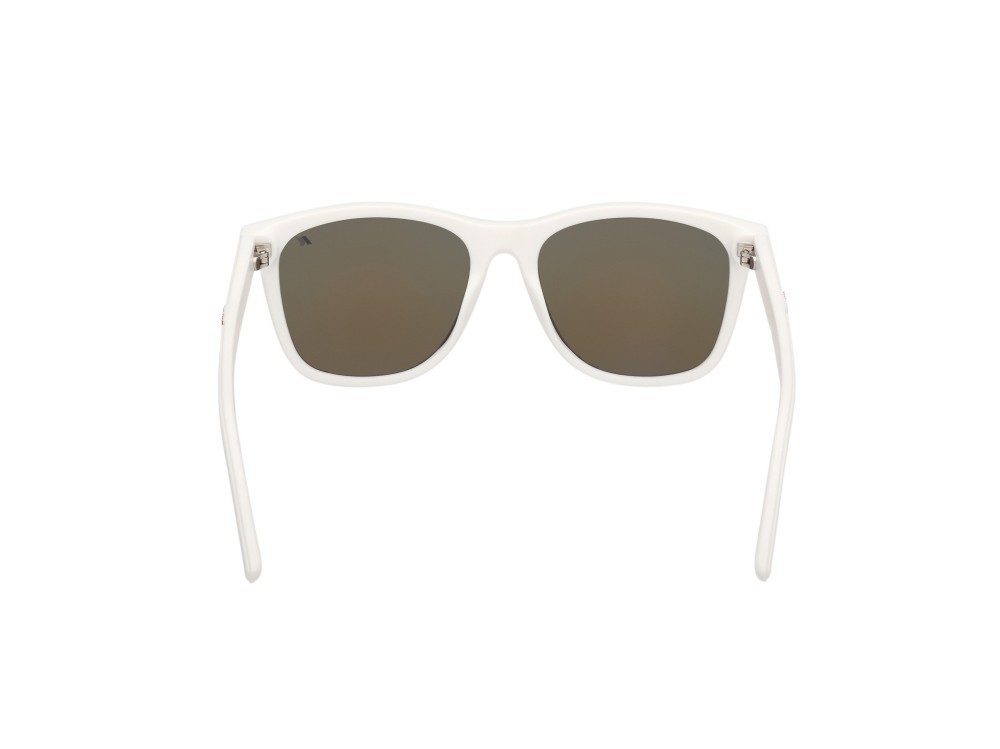 Occhiali da sole K-Way KW0027 (21X) colore bianco opaco forma rotondo lenti blu specchiato