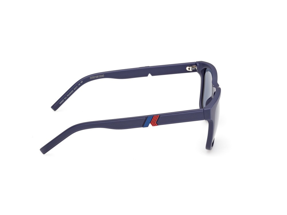 Occhiali da sole K-Way KW0027 (91V) colore blu opaco  forma rotondo lenti blu polar.