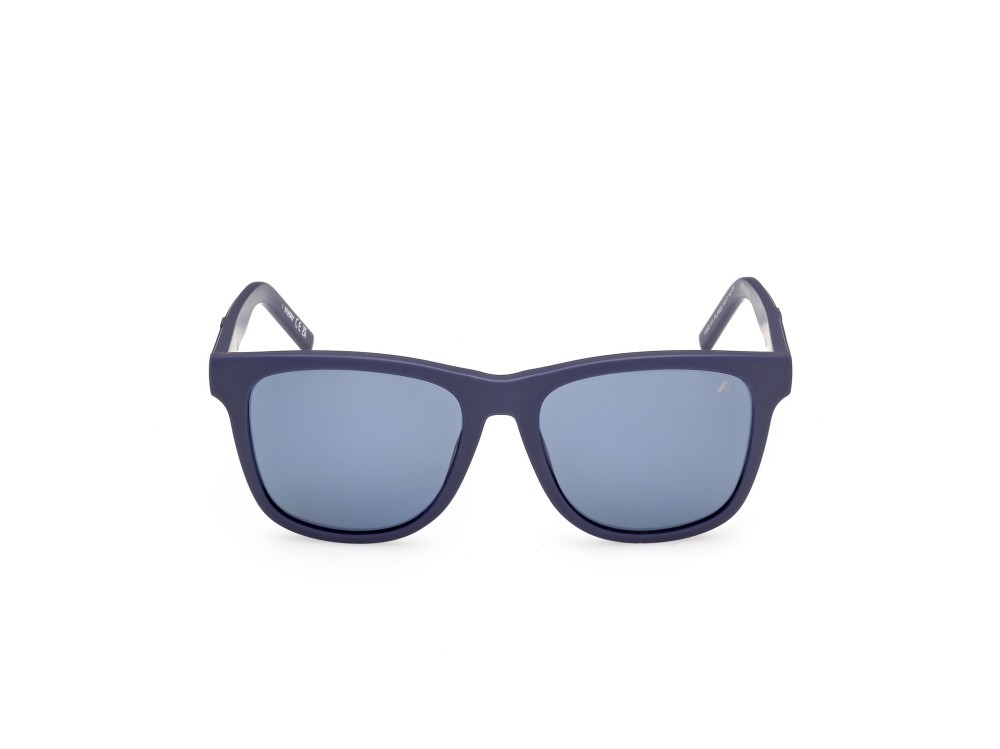 Occhiali da sole K-Way KW0027 (91V) colore blu opaco  forma rotondo lenti blu polar.