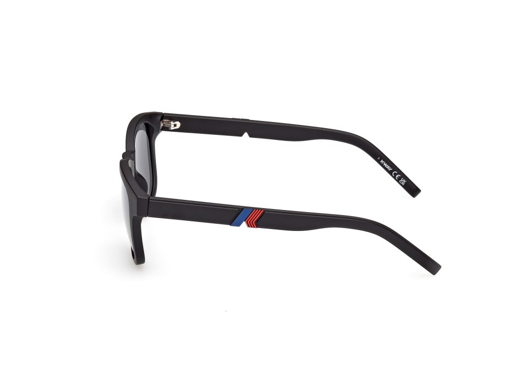 Occhiali da sole K-Way KW0028 (02A) colore nero opaco  forma rotondo lenti fumo