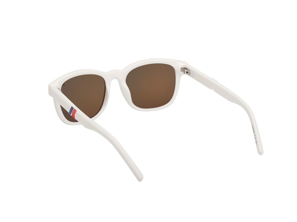 Occhiali da sole K-Way KW0028 (21L) colore bianco opaco forma rotondo lenti roviex specchiato