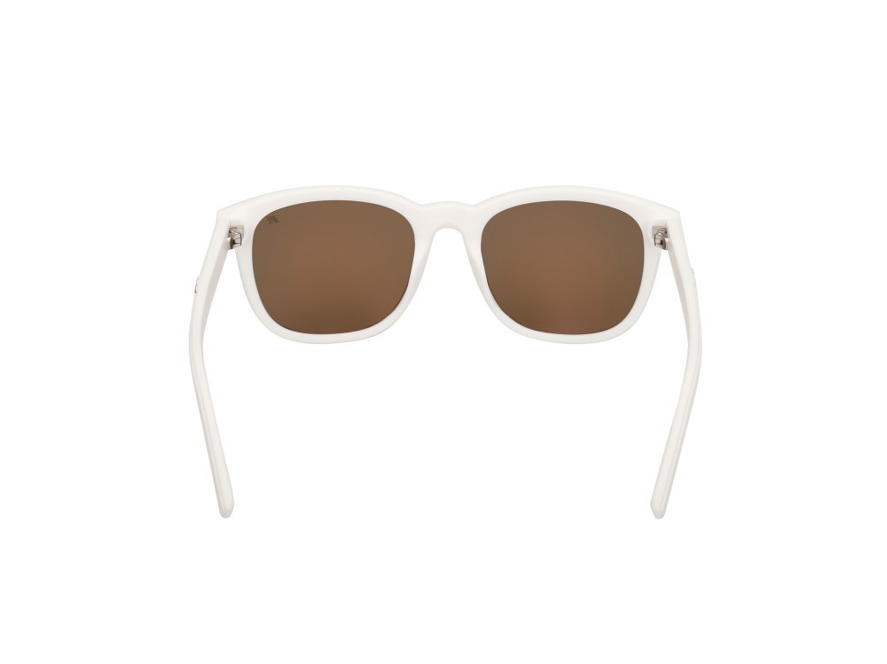 Occhiali da sole K-Way KW0028 (21L) colore bianco opaco forma rotondo lenti roviex specchiato