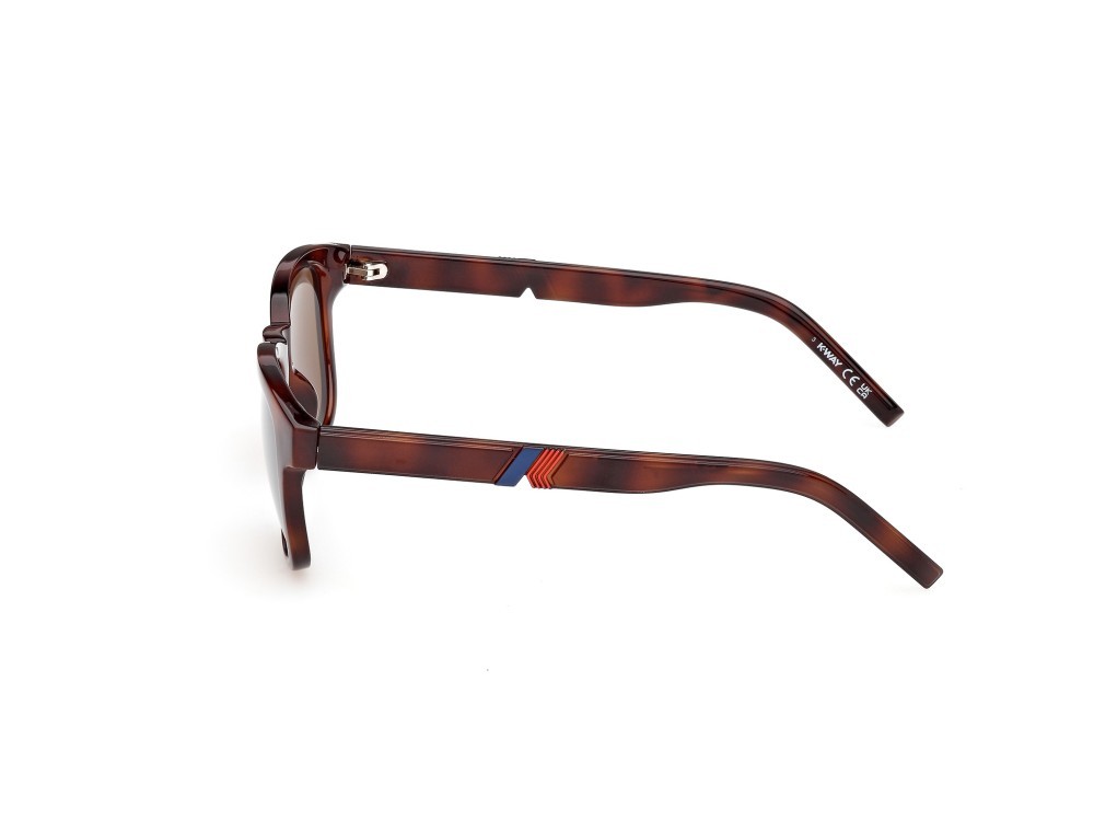Occhiali da sole K-Way KW0028 (52H) colore avana scura forma rotondo lenti marrone polarizzato
