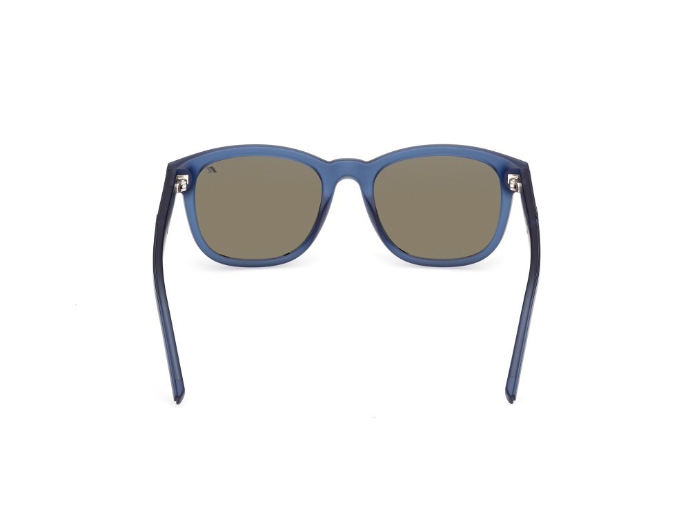 Occhiali da sole K-Way KW0028 (91X) colore blu opaco forma rotondo lenti blu specchiato