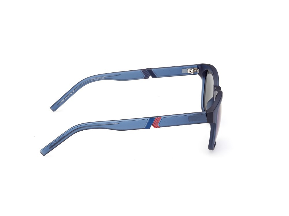 Occhiali da sole K-Way KW0028 (91X) colore blu opaco forma rotondo lenti blu specchiato