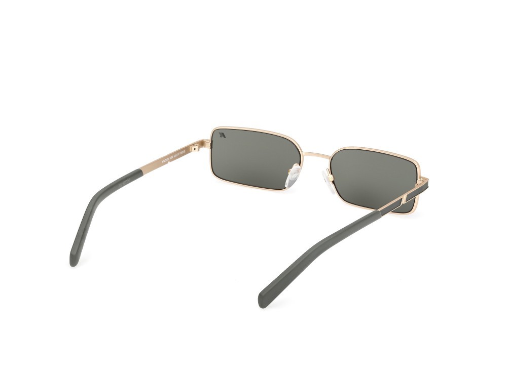 Occhiali da sole K-Way KW0029 (32N) colore oro pallido opaco - verde scuro opaco forma geometrico lenti verde