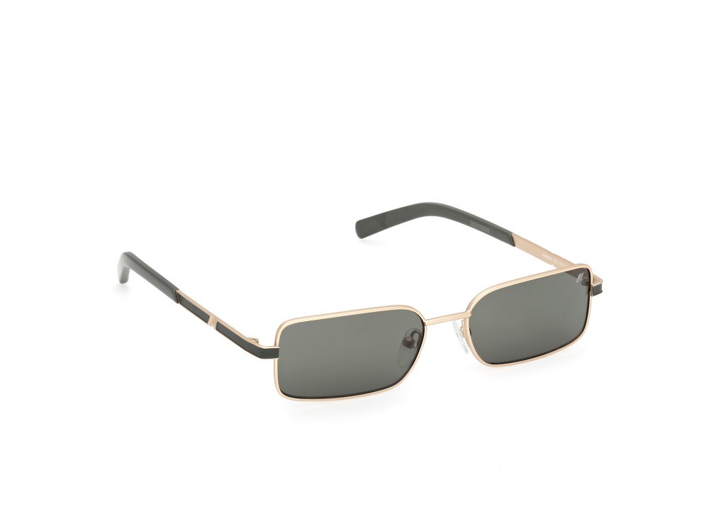 Occhiali da sole K-Way KW0029 (32N) colore oro pallido opaco - verde scuro opaco forma geometrico lenti verde