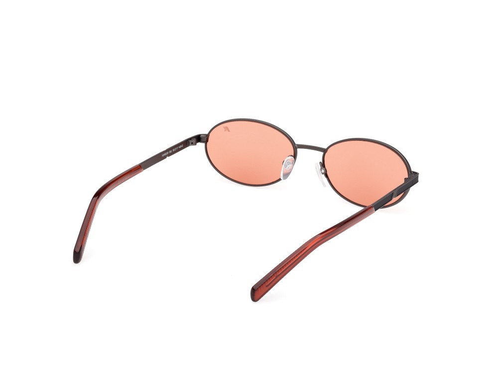 Occhiali da sole K-Way KW0030 (09J) colore antracite opaco - rosso scuro lucido forma ovale lenti roviex