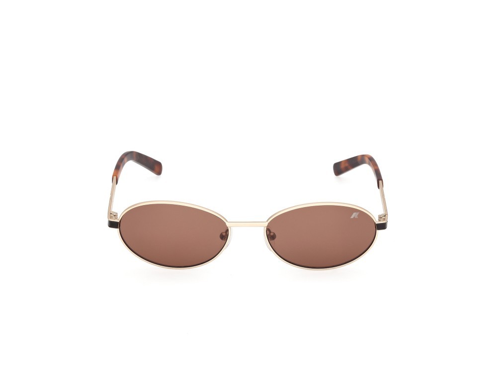 Occhiali da sole K-Way KW0030 (32E) colore oro pallido opaco - avana scura forma ovale lenti marrone