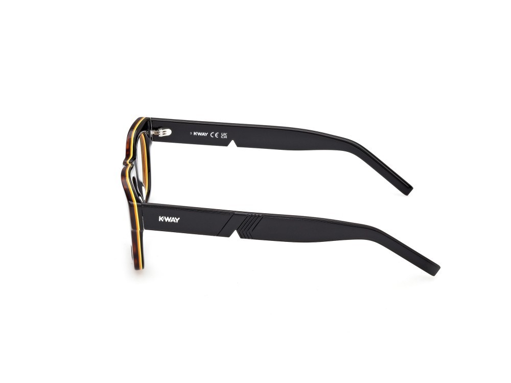 Eyeglasses K-Way KW5001 (056) color avana/monocolore - nero lucido shape rectangle 