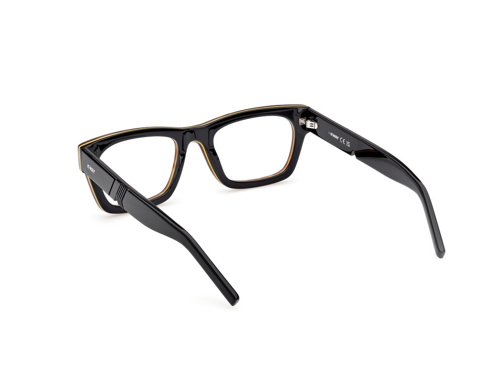 Eyeglasses K-Way KW5001 (056) color avana/monocolore - nero lucido shape rectangle 