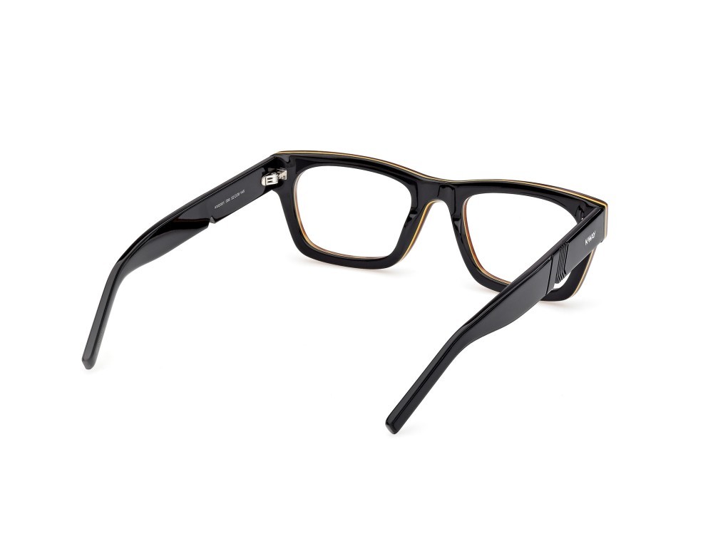 Eyeglasses K-Way KW5001 (056) color avana/monocolore - nero lucido shape rectangle 