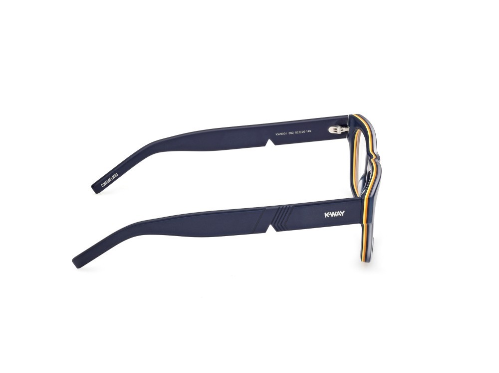 Eyeglasses K-Way KW5001 (092) color blu/monocolore - blu opaco shape rectangle 