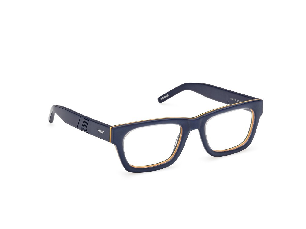 Eyeglasses K-Way KW5001 (092) color blu/monocolore - blu opaco shape rectangle 