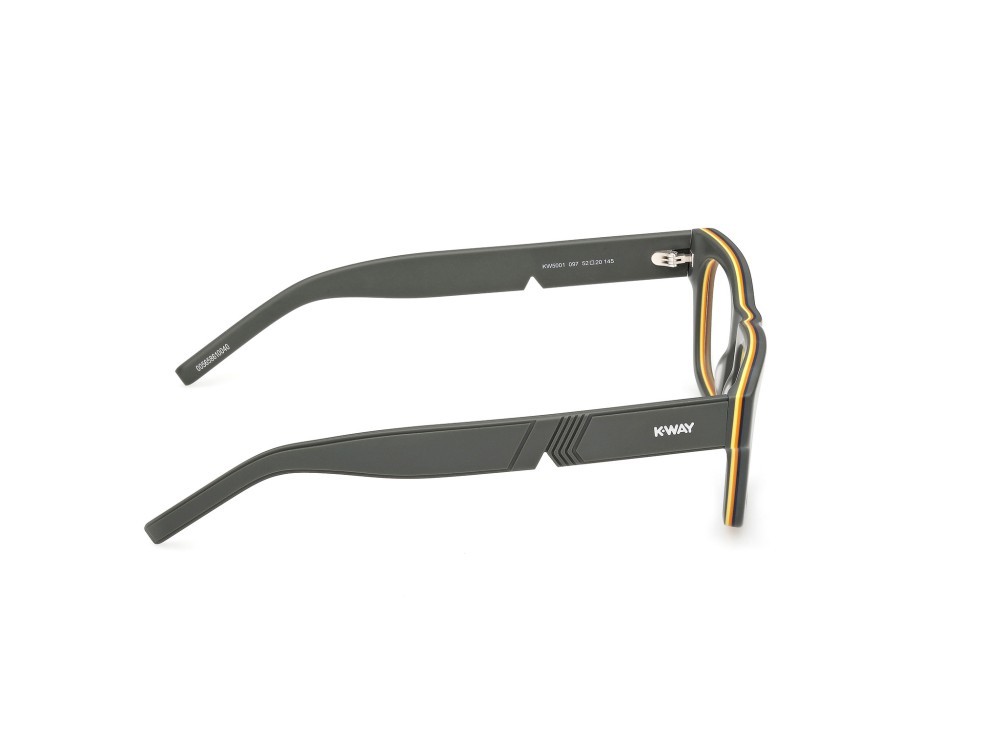 Eyeglasses K-Way KW5001 (097) color verde scuro opaco shape rectangle 