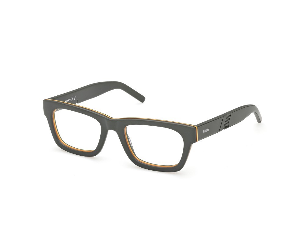 Eyeglasses K-Way KW5001 (097) color verde scuro opaco shape rectangle 