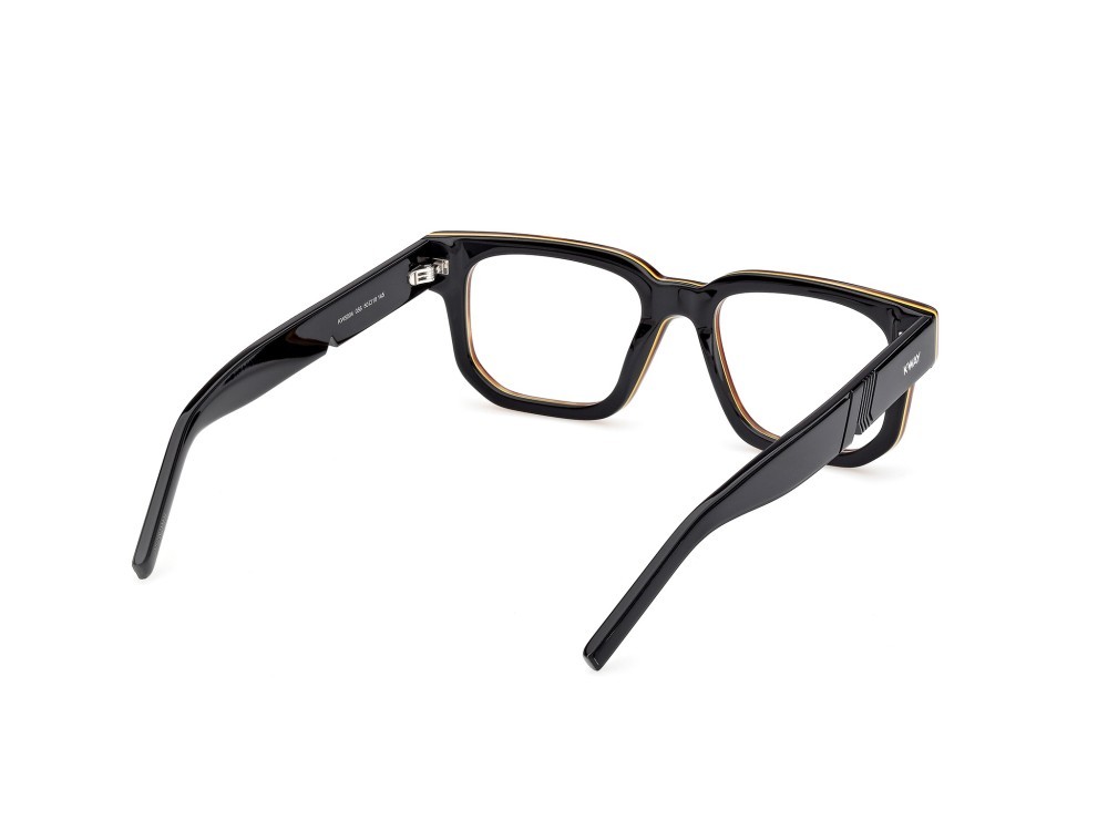 Occhiali da vista K-Way KW5004 (056) colore avana/monocolore - nero lucido forma quadrato 