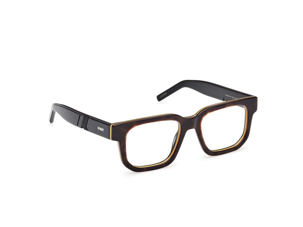 Occhiali da vista K-Way KW5004 (056) colore avana/monocolore - nero lucido forma quadrato 