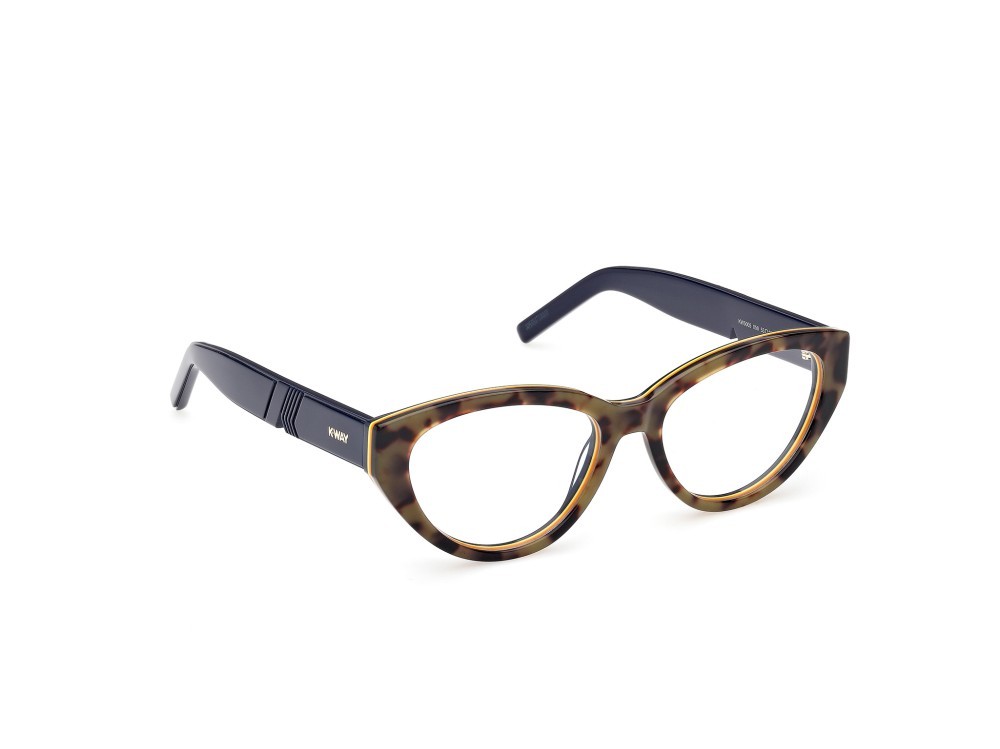 Occhiali da vista K-Way KW5005 (056) colore avana/monocolore - blu opaco forma cat eye 