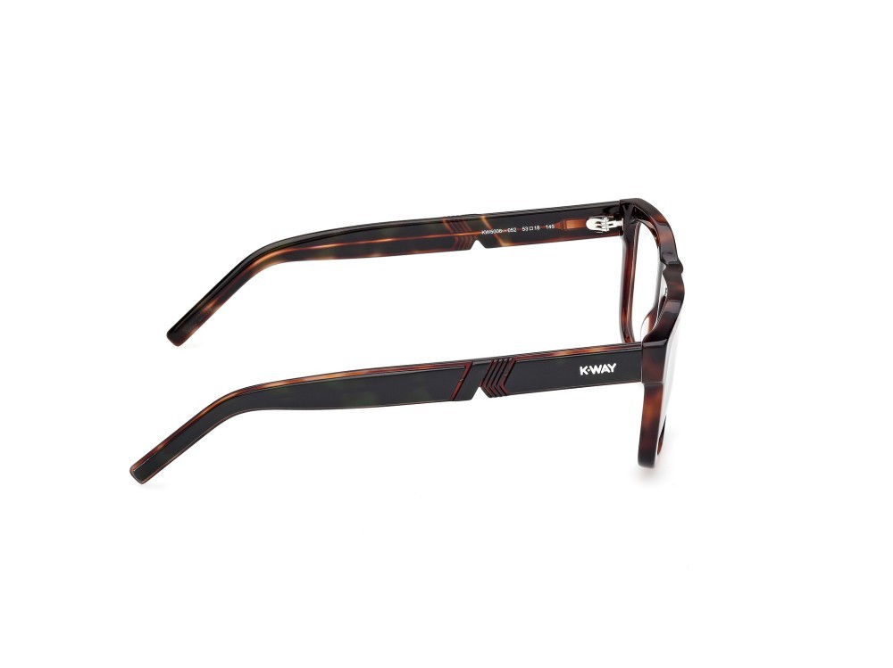 Eyeglasses K-Way KW5006 (052) color avana scura - verde chiaro/avana shape rectangle 