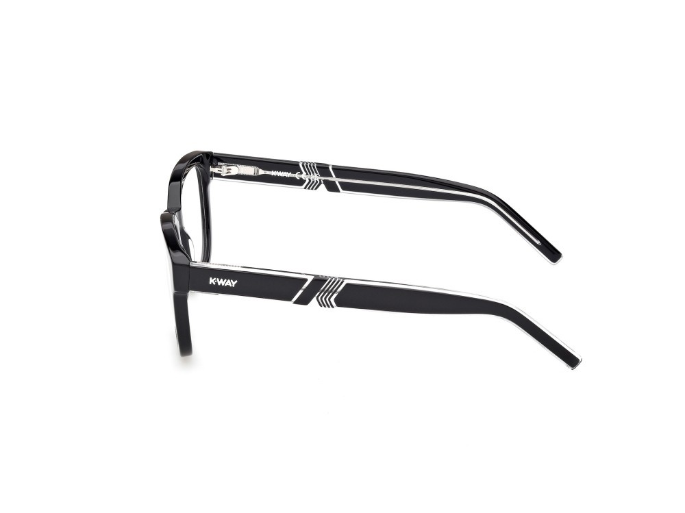 Eyeglasses K-Way KW5007 (001) color nero lucido - nero/cristallo shape round 