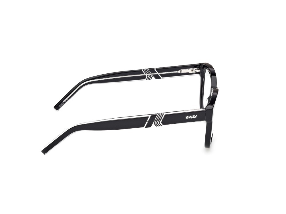 Eyeglasses K-Way KW5007 (001) color nero lucido - nero/cristallo shape round 