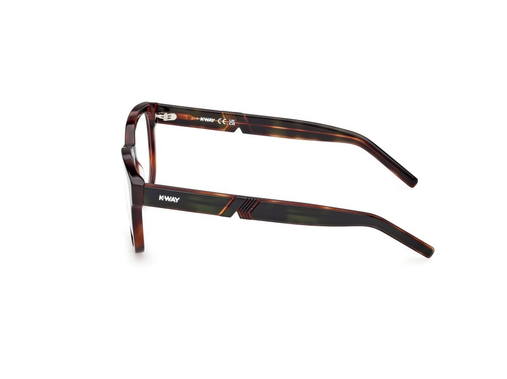 Eyeglasses K-Way KW5007 (052) color avana scura - verde chiaro/avana shape round 