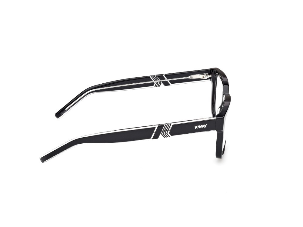 Occhiali da vista K-Way KW5008 (001) colore nero lucido - nero/cristallo forma quadrato 