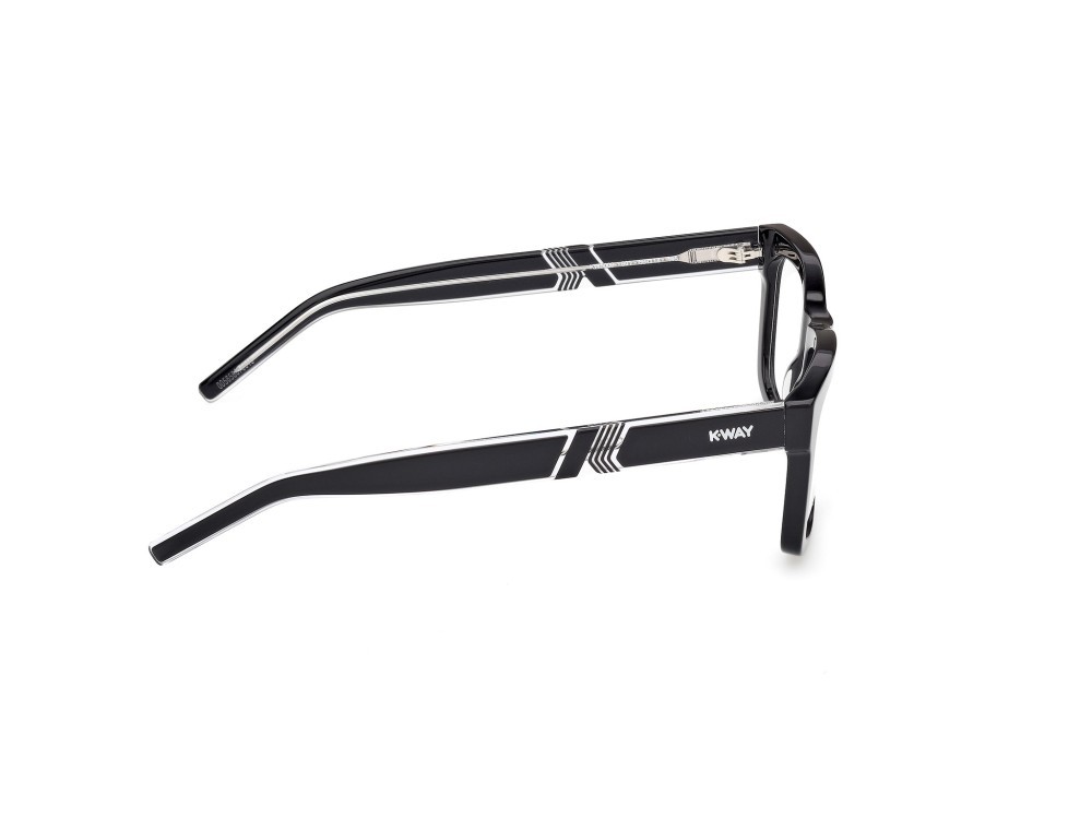 Occhiali da vista K-Way KW5009 (001) colore nero lucido - nero/cristallo forma rettangolare 