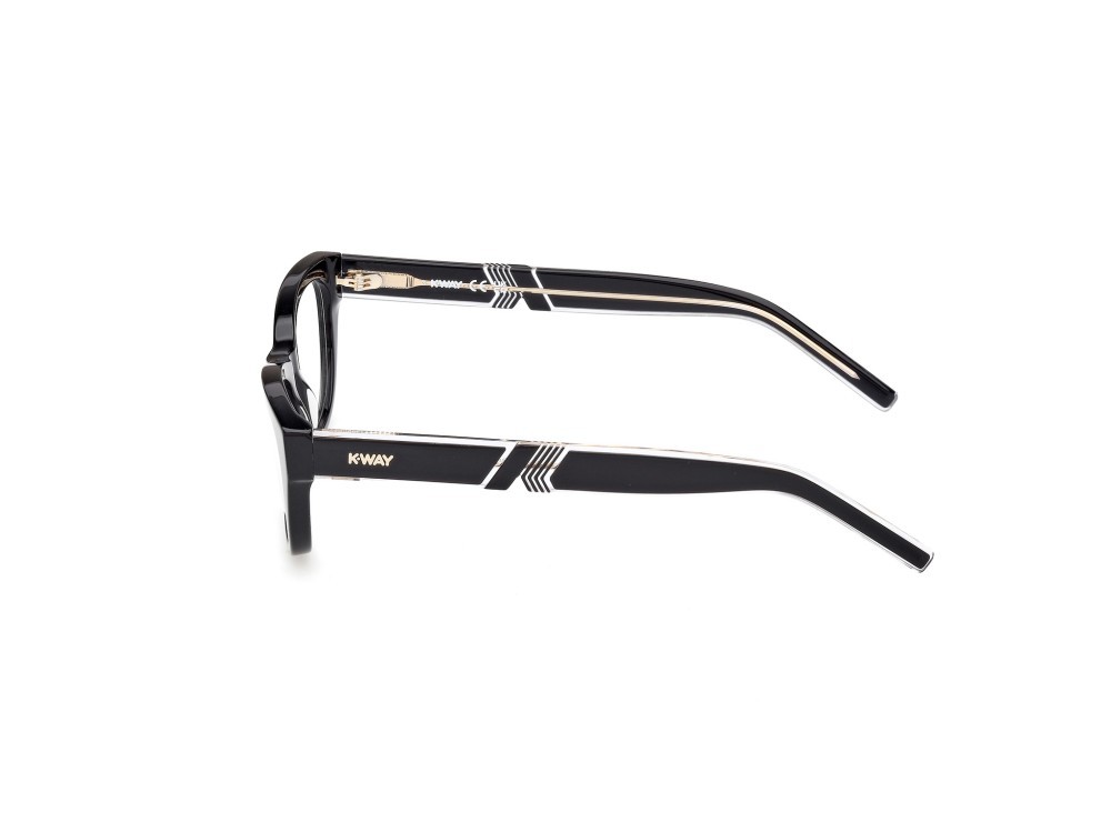 Eyeglasses K-Way KW5010 (001) color nero lucido - nero/cristallo shape cat eye 