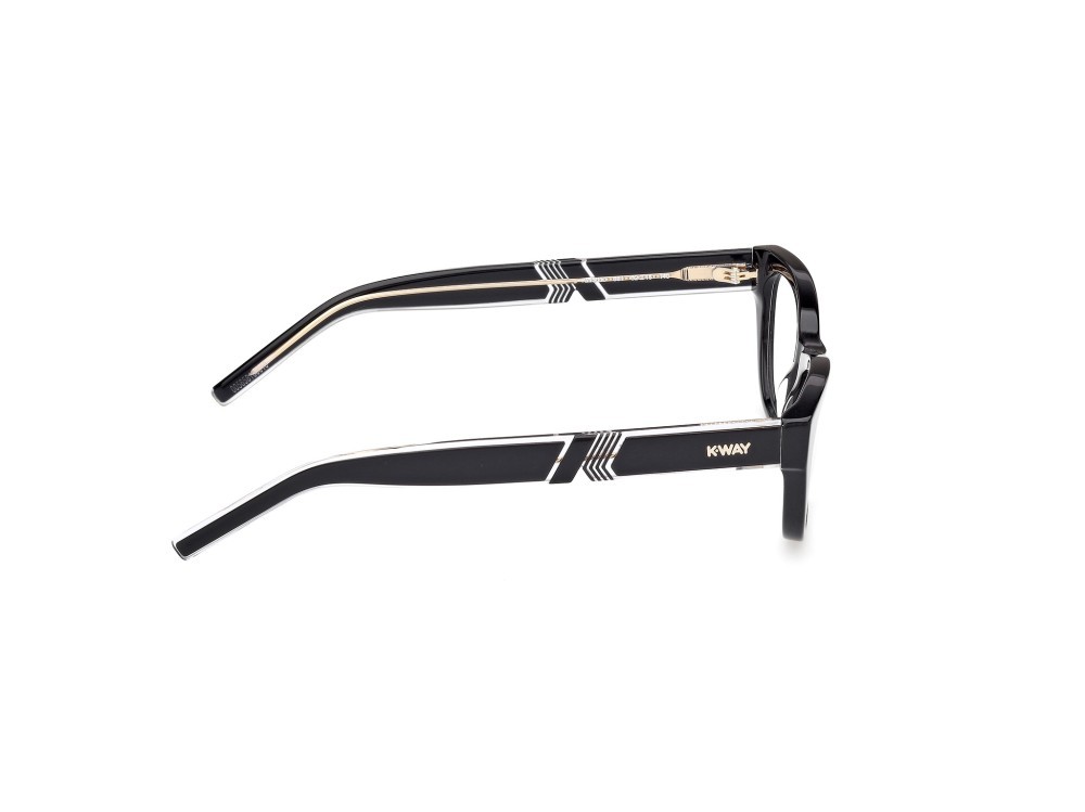 Eyeglasses K-Way KW5010 (001) color nero lucido - nero/cristallo shape cat eye 