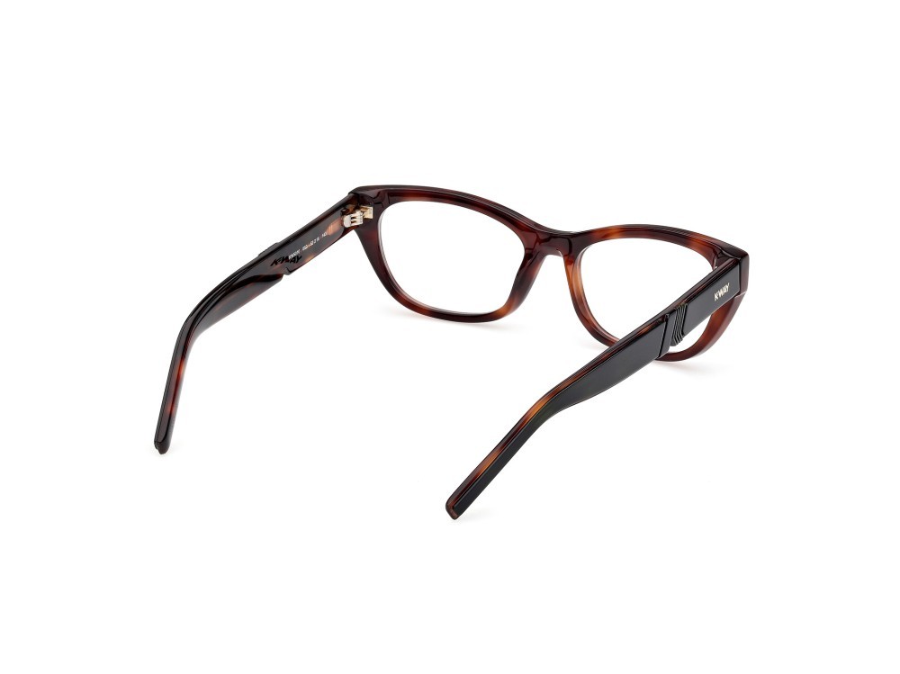 Eyeglasses K-Way KW5010 (052) color avana scura - verde chiaro/avana shape cat eye 
