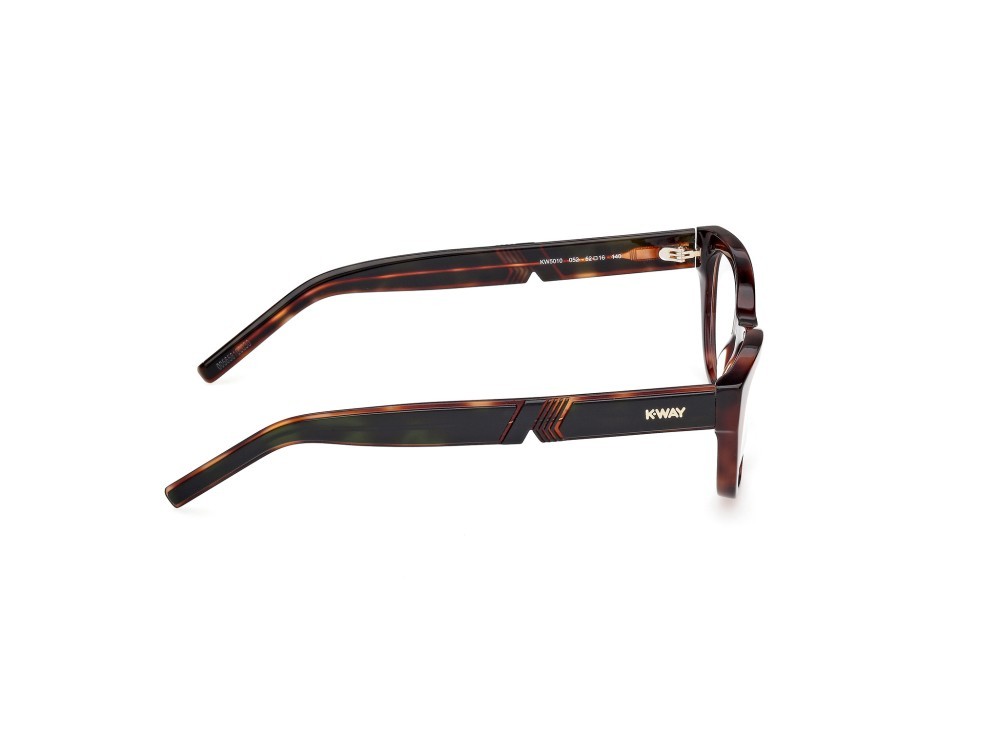Eyeglasses K-Way KW5010 (052) color avana scura - verde chiaro/avana shape cat eye 