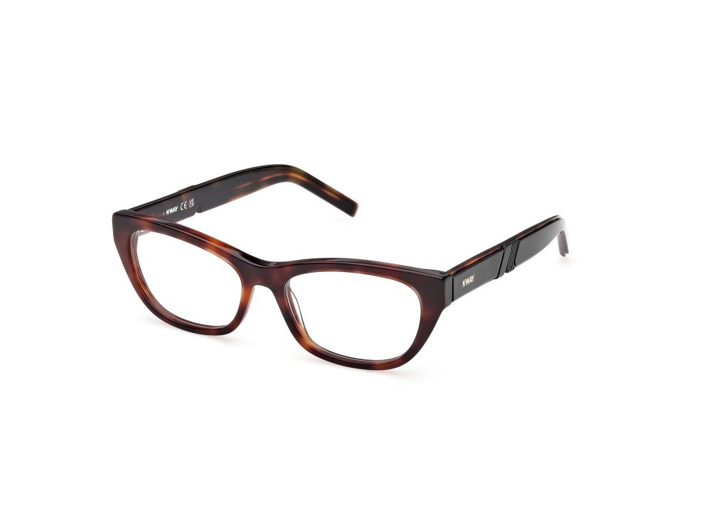 Eyeglasses K-Way KW5010 (052) color avana scura - verde chiaro/avana shape cat eye 