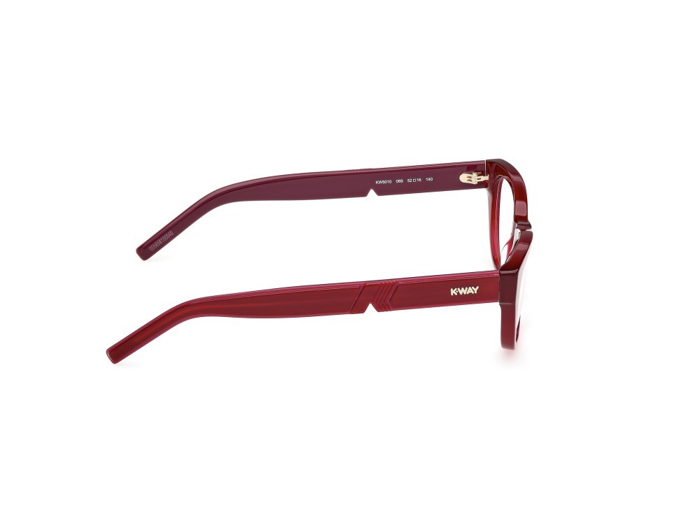Eyeglasses K-Way KW5010 (069) color bordeaux lucido - bordeaux/monocolore shape cat eye 