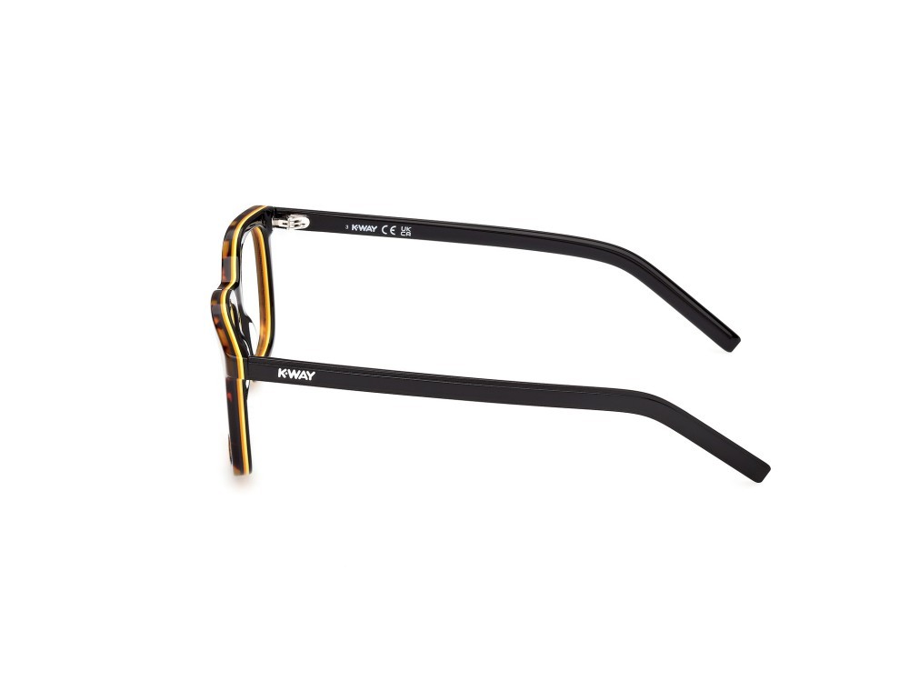 Eyeglasses K-Way KW5017 (052) color avana scura - nero lucido shape rectangle 