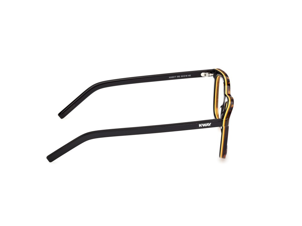 Eyeglasses K-Way KW5017 (052) color avana scura - nero lucido shape rectangle 
