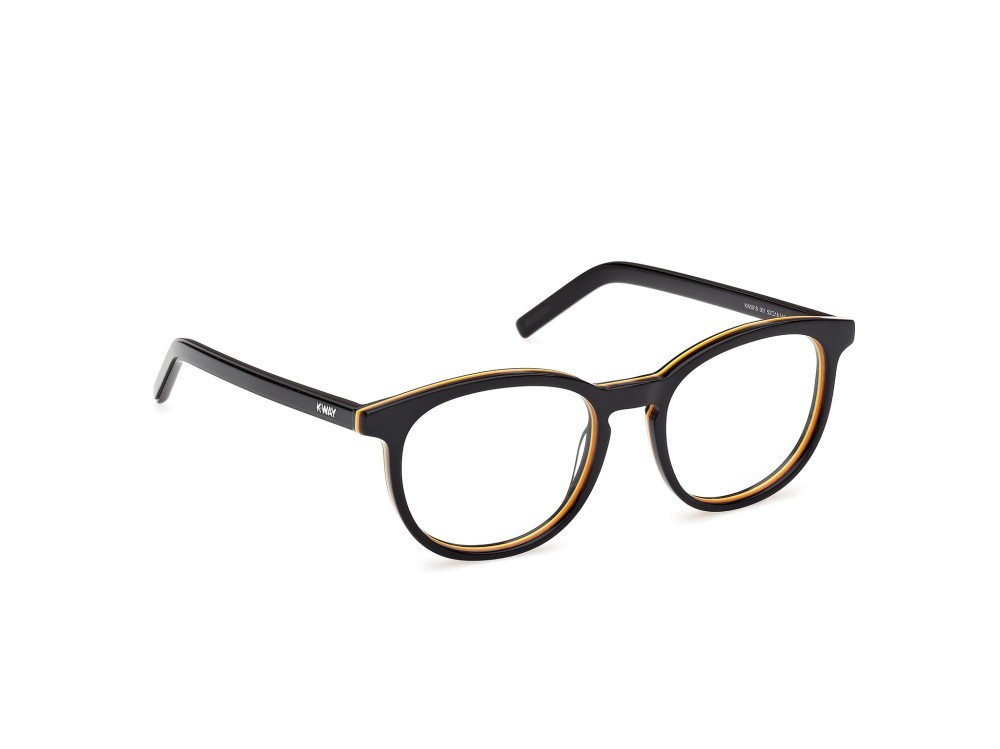 Occhiali da vista K-Way KW5018 (001) colore nero lucido forma rotondo 