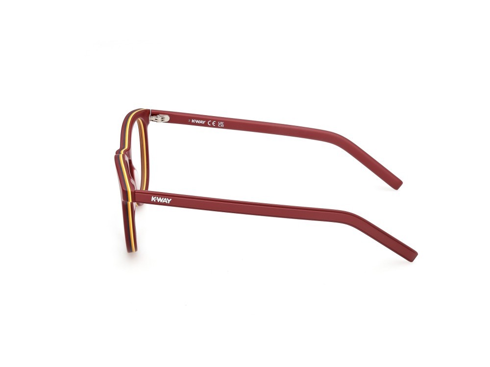 Eyeglasses K-Way KW5018 (067) color rosso scuro opaco shape round 