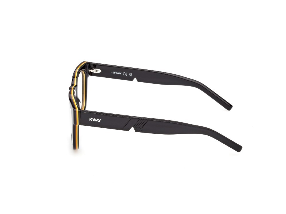 Occhiali da vista K-Way KW5019 (001) +clip-on colore nero lucido forma rettangolare 