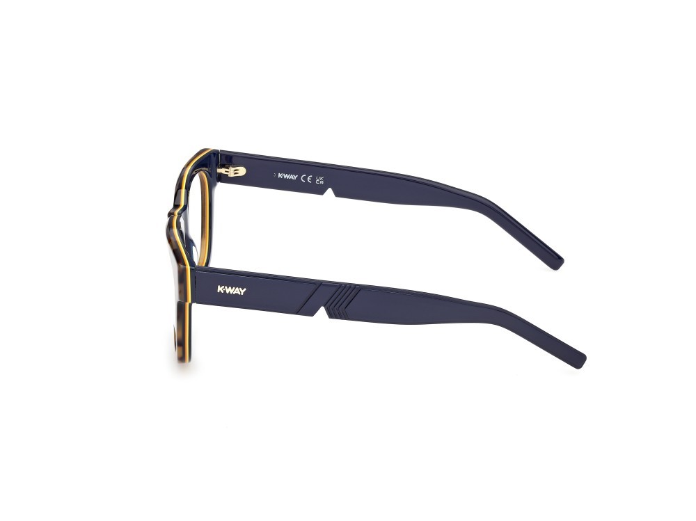 Occhiali da vista K-Way KW5019 (053) +clip-on colore avana bionda / blu lucido forma rettangolare 