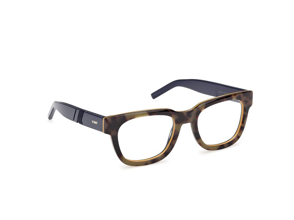 Occhiali da vista K-Way KW5019 (053) +clip-on colore avana bionda / blu lucido forma rettangolare 