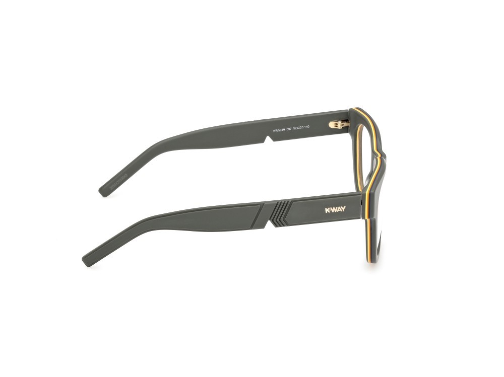 Occhiali da vista K-Way KW5019 (097) +clip-on colore verde scuro opaco forma rettangolare 