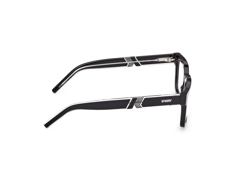 Occhiali da vista K-Way KW5021 (001) colore nero lucido - nero/cristallo forma rettangolare 