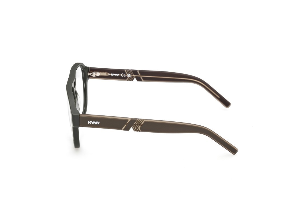 Eyeglasses K-Way KW5022 (097) color verde scuro opaco shape aviator 
