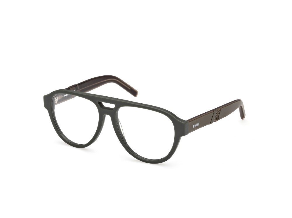 Eyeglasses K-Way KW5022 (097) color verde scuro opaco shape aviator 